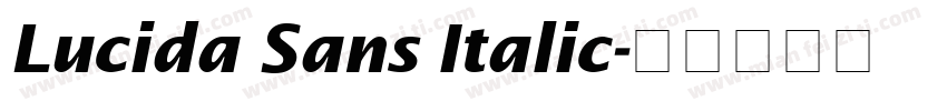 Lucida Sans Italic字体转换